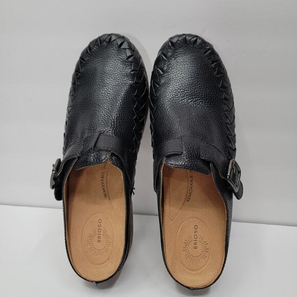 BRIOSO JORDYN WOVEN LEATHER CLOGS, SIZE 9.5, NWT - Picture 1 of 9